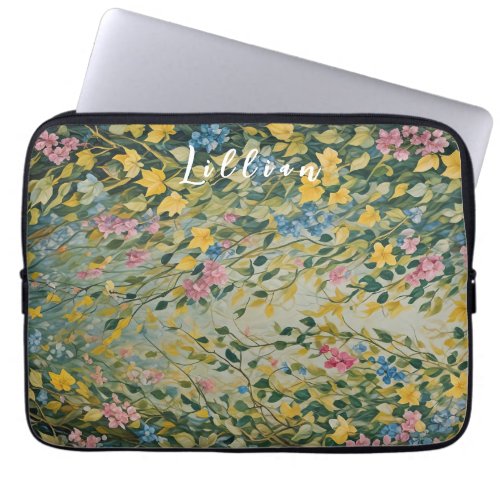 Enchanted Passage Pastel Secret Garden Laptop Sleeve