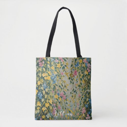 Enchanted Passage Pastel Secret Garden Tote Bag