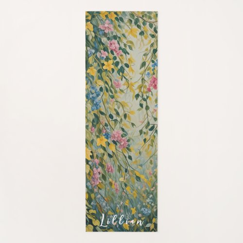 Enchanted Passage Pastel Secret Garden Yoga Mat