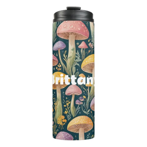 Enchanted Pastel Fairytale Mushrooms Thermal Tumbler