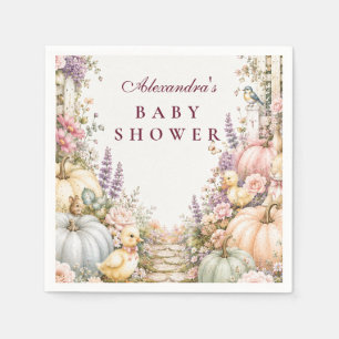 Enchanted Pastel Pumpkin Baby Shower Napkins