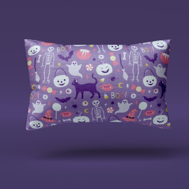  Enchanted Pastel Spooktacular Halloween Lumbar Pillow (Creator Uploaded)