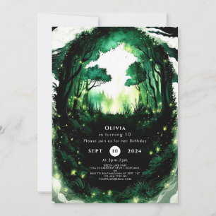Enchanted Pastel Woodland Birthday Invitation