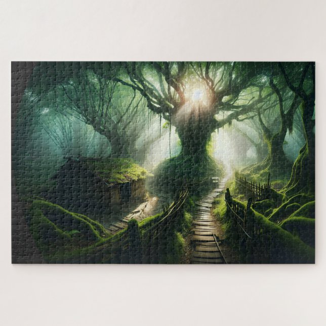 Enchanted Path: Mystical Forest Jigsaw Puzzle (Horizontal)