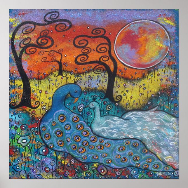 Enchanted Peacocks Poster (Front)
