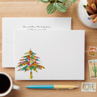 Enchanted Pine Tree Forest Wedding Envelope