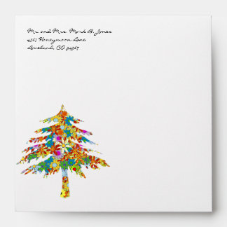 Enchanted Pine Tree Forest Wedding Envelope