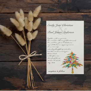 Enchanted Pine Tree Forest Wedding Invitation