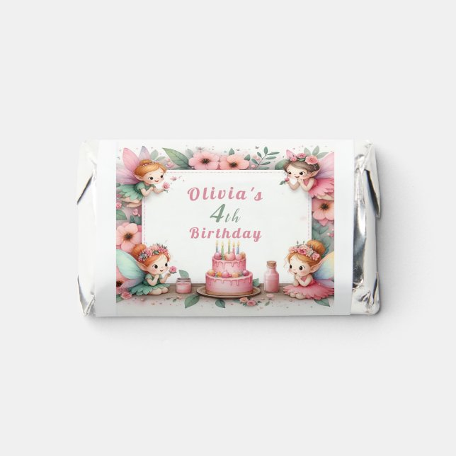 Enchanted Pink Fairy garden - Birthday  Hershey's Miniatures (Front)