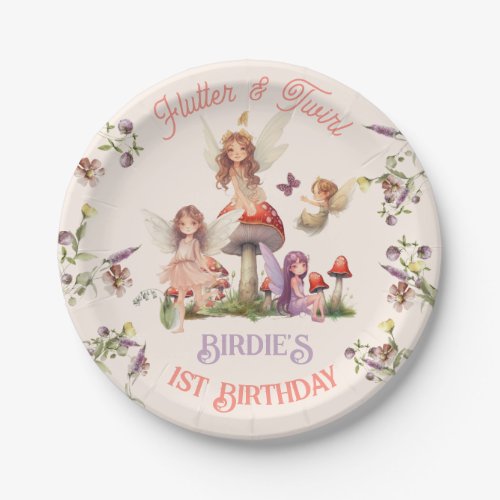 Enchanted Pixie Fairy Princess Birthday Party Paper Plates