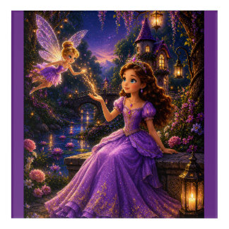Enchanted Princess and Fairy Garden Castle Fantasy Acrylic Print