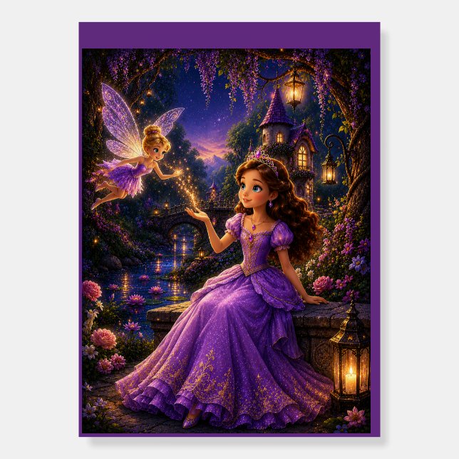 Enchanted Princess and Fairy Garden Castle Fantasy Foam Board (Front)