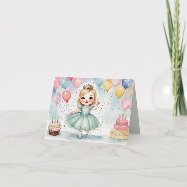 Enchanted Princess Birthday Extravaganza Invitatio Card (Front)