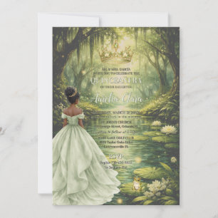 Enchanted Princess & Frog Fairytale Quinceañera  Invitation