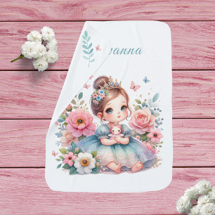 "Enchanted Princess Garden Baby Blanket