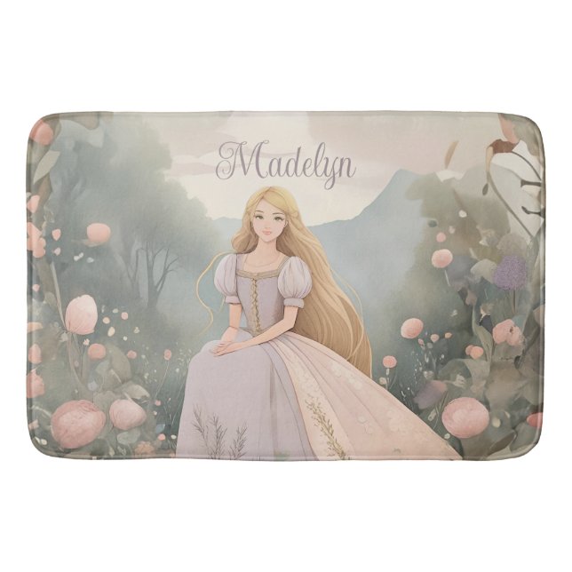 Enchanted Princess Nursery Art Bath Mat (Front)