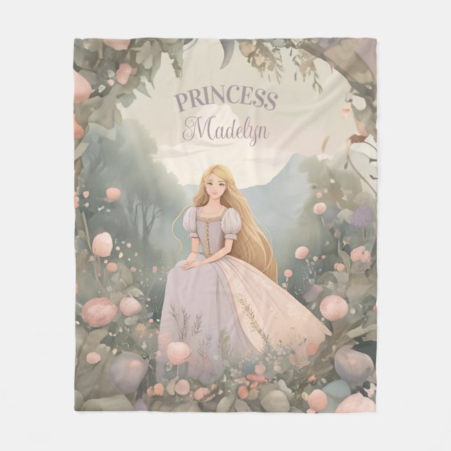 Enchanted Princess Nursery Art Fleece Blanket (Front)