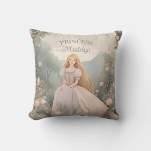 Enchanted Princess Nursery Art Throw Pillow