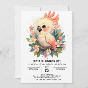 Enchanted Printable Bird Birthday Invitation