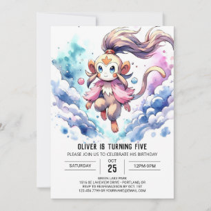 Enchanted Printable Monkey Birthday Invitation