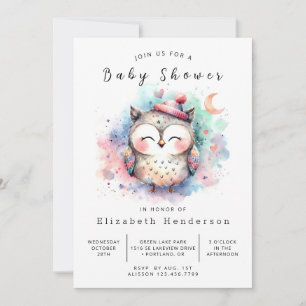 Enchanted Printable Owl Baby Shower Invitation