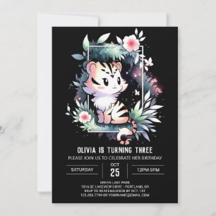 Enchanted Printable Tiger Birthday Invitation