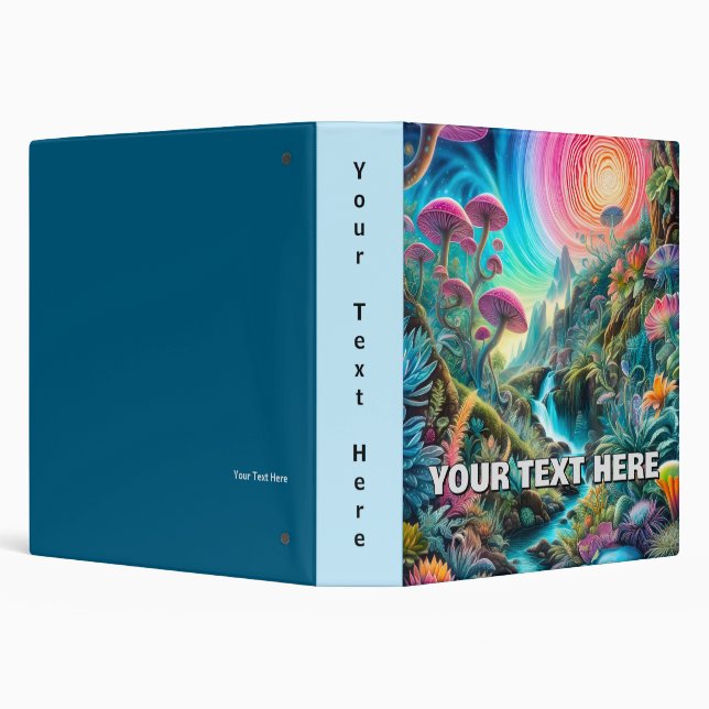 Enchanted Psychedelic Dreamscape 3 Ring Binder (Background)