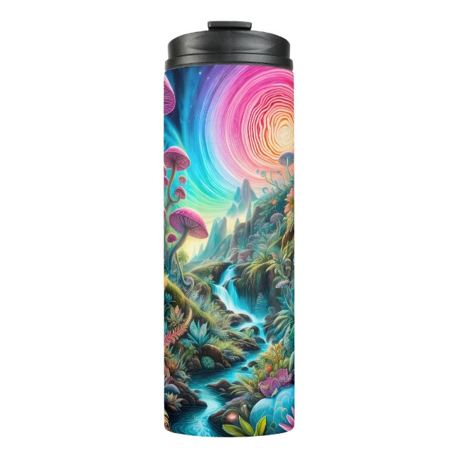 Enchanted Psychedelic Dreamscape Thermal Tumbler (Front)