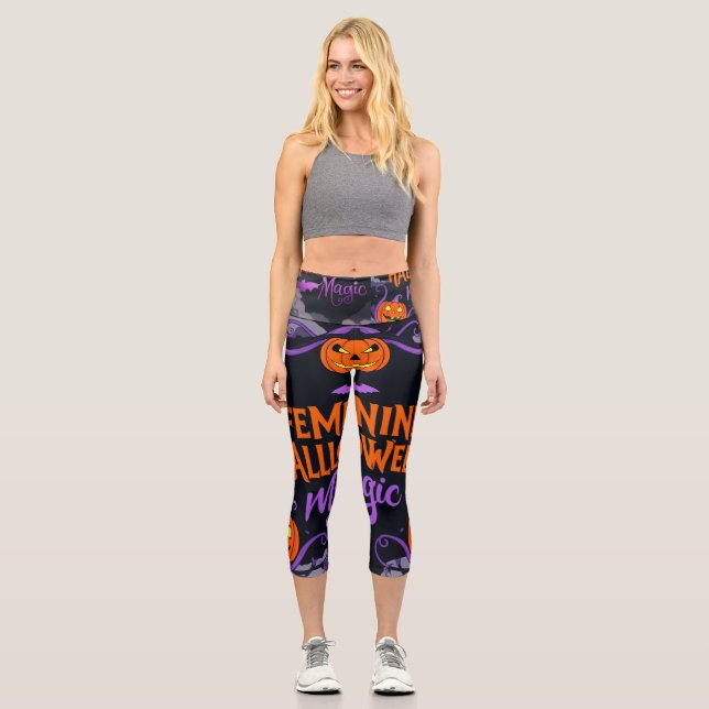Enchanted Pumpkin Festival Capri Leggings (Front)