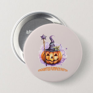 Enchanted Pumpkin Patch – Cute Jack-o’-Lantern Button