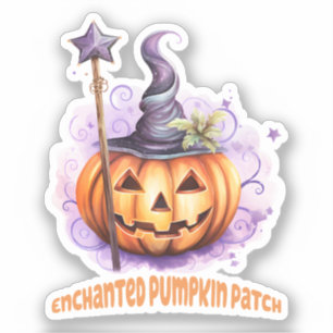 Enchanted Pumpkin Patch – Cute Jack-o’-Lantern Sticker
