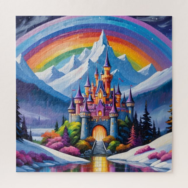 Enchanted rainbow castle jigsaw puzzle (Vertical)