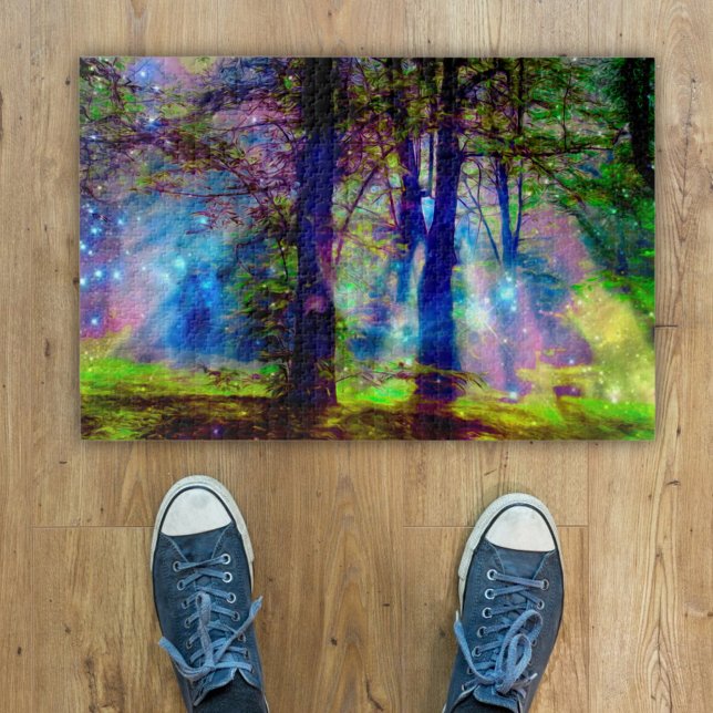 Enchanted Rainbow Forest Fantasy Art Jigsaw Puzzle (Creator Uploaded)