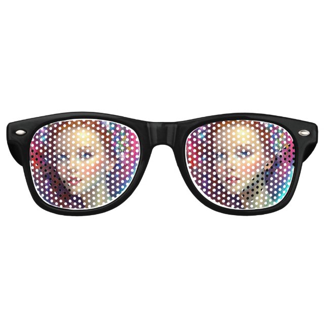 Enchanted Rainbow Hair Portrait Retro Sunglasses (Front)