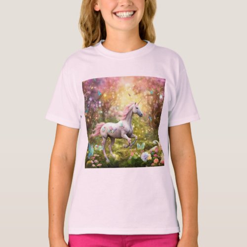 Enchanted Rainbow Unicorn Forest T_Shirt T_Shirt