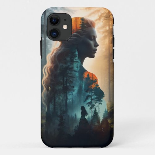 Enchanted Realm Nordic Queen Silhouette iPhone Ca iPhone 11 Case