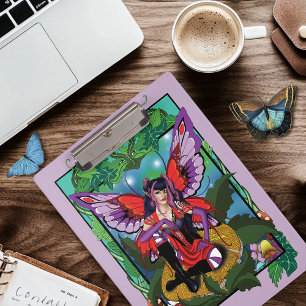 Enchanted Rebel Fairy Purple Red Gothic Clipboard