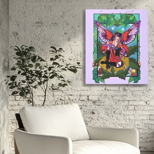 Enchanted Rebel Fairy Purple Red Gothic Metal Print
