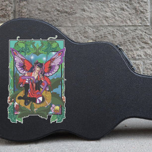 Enchanted Rebel Fairy Purple Red Gothic Sticker