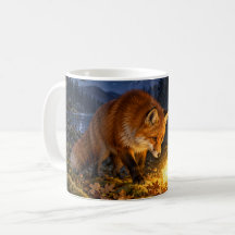 Enchanted Red Fox Glowing Star Woodland