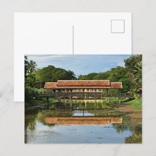 Enchanted Reflections: Bridges of Siem Reap Postcard