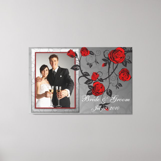 Enchanted Ro Wedding Photo Keepsake Wrapped Canvas Print (Front)