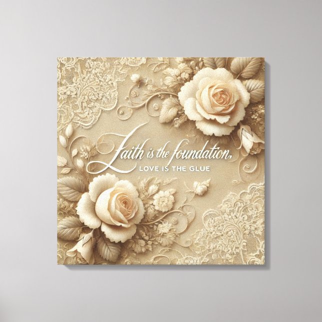 Enchanted Rose AI art  Canvas Print (Front)
