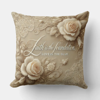 Enchanted Rose AI art  Throw Pillow