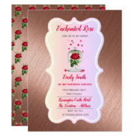 ENCHANTED ROSE Birthday Invitation Fairytale