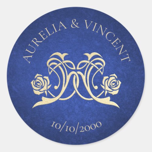 Enchanted Rose Castle Wedding Classic Round Sticker