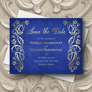 Enchanted Rose Castle Wedding Save the Date Card