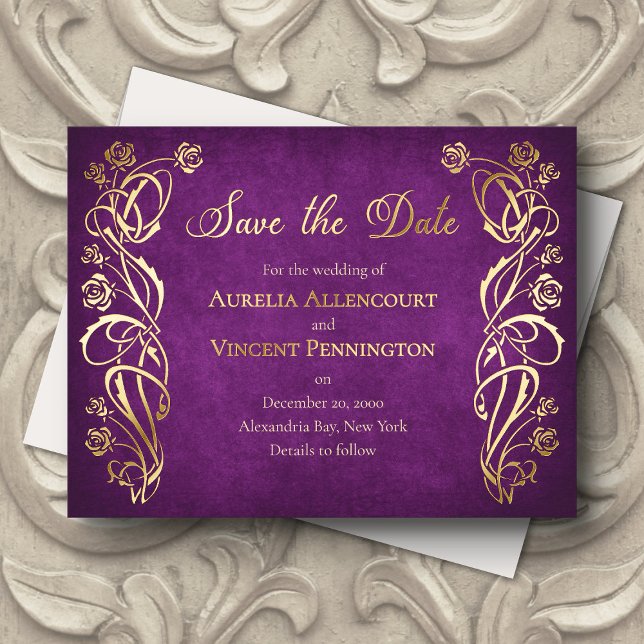 Enchanted Rose Castle Wedding Save the Date Card (Creator Uploaded)