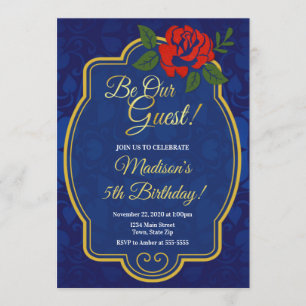 Enchanted Rose Fairytale Birthday Invitation