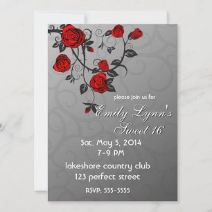 Enchanted Roses Birthday Invitation